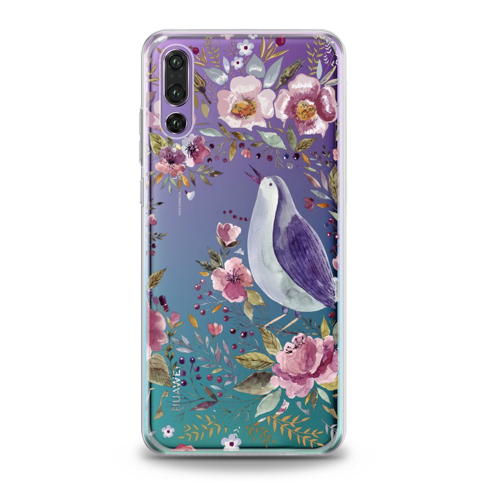 Чехол силиконовый для Huawei (Цветущая долина) P30 хуавей silicone case ...