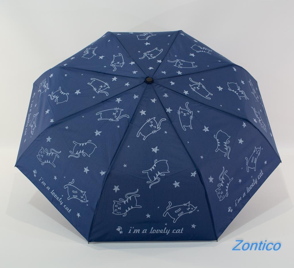 

Женский складной зонт Mario полуавтомат с кошками A2329