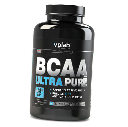 

Комплекс из чистых Аминокислот ВСАА, BCAA Ultra Pure, VP laboratory 120капс (28099002)