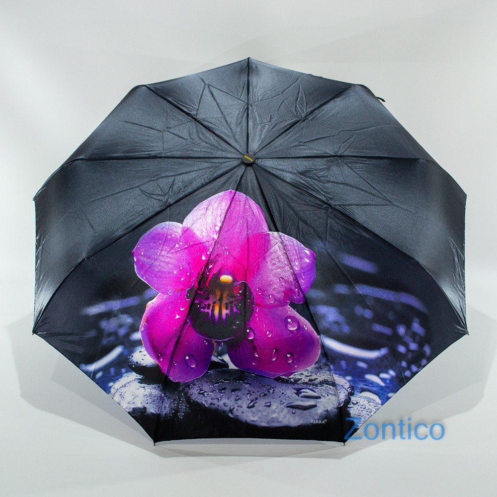 

Женский зонтик автомат Fiaba сатин с цветочным принтом #8932