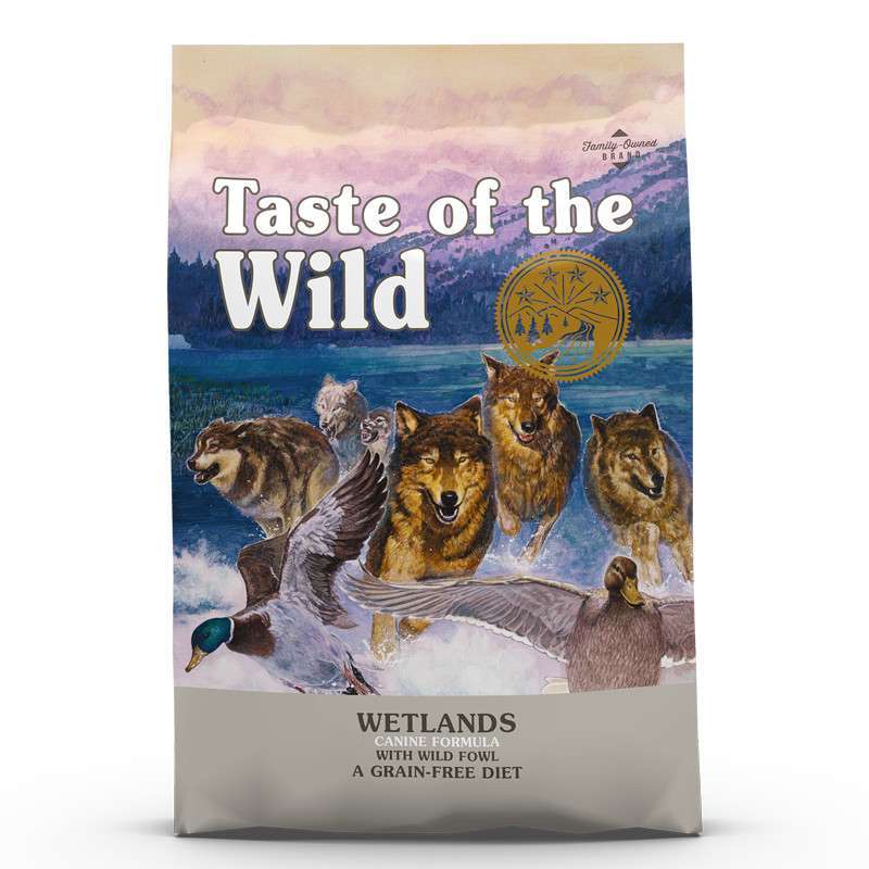 

Беззерновой корм TASTE OF THE WILD WETLANDS CANINE для взрослых собак, с уткой и перепелами (2 кг)