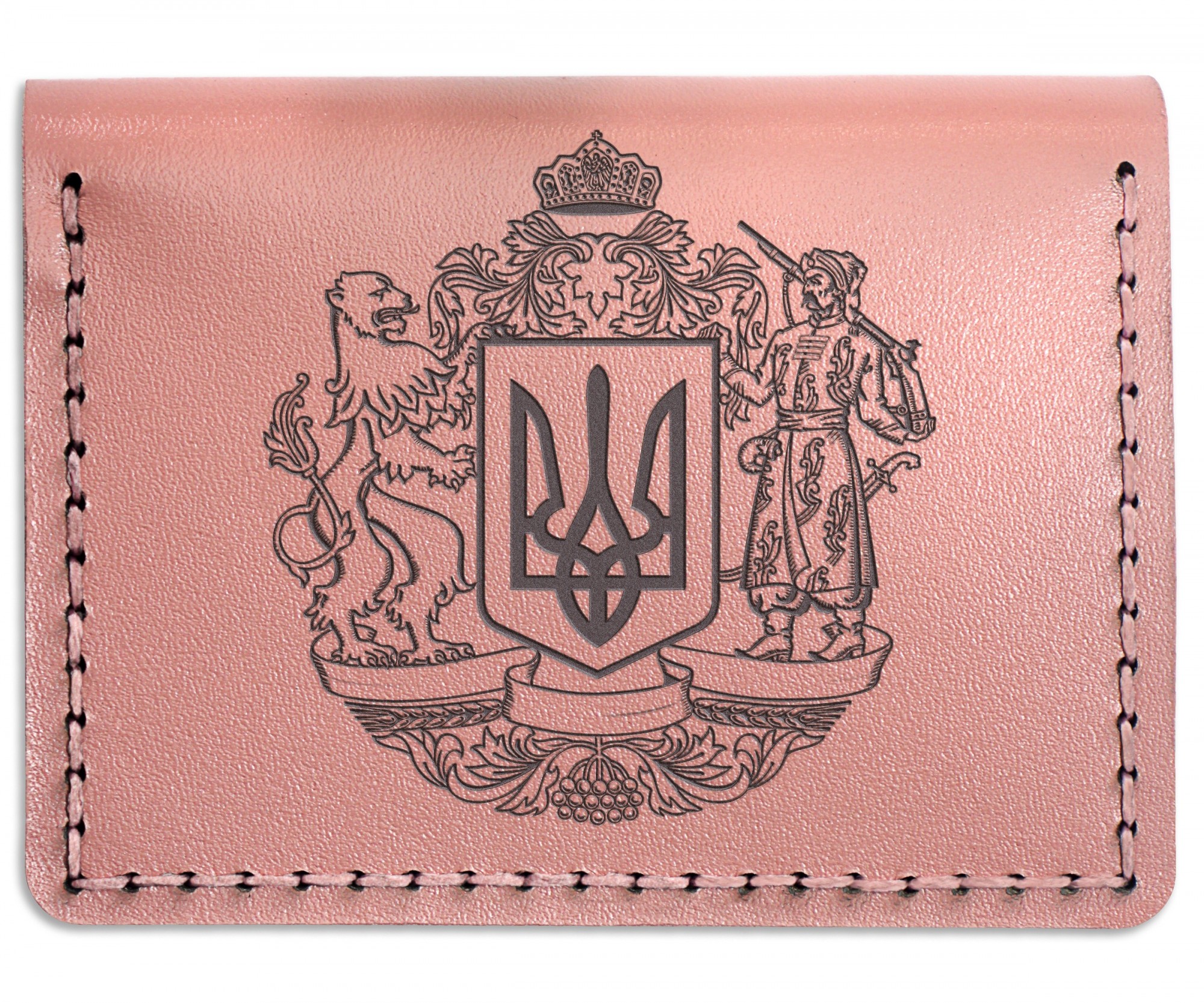 

Портмоне - Обложка для автодокументов Anchor Stuff Герб Украины ( 4 окошка для прав, ID паспорта, пропуска) - Розовый (nas150703-2-UA)