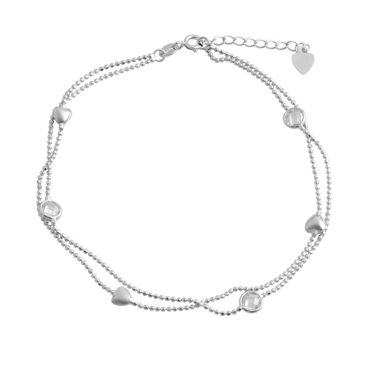 

Серебряный браслет на ногу SilverAlex с фианитами 2326 размер