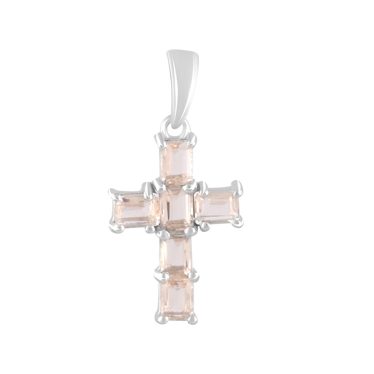 

Серебряный крестик SilverAlex с морганитом nano 0.199ct