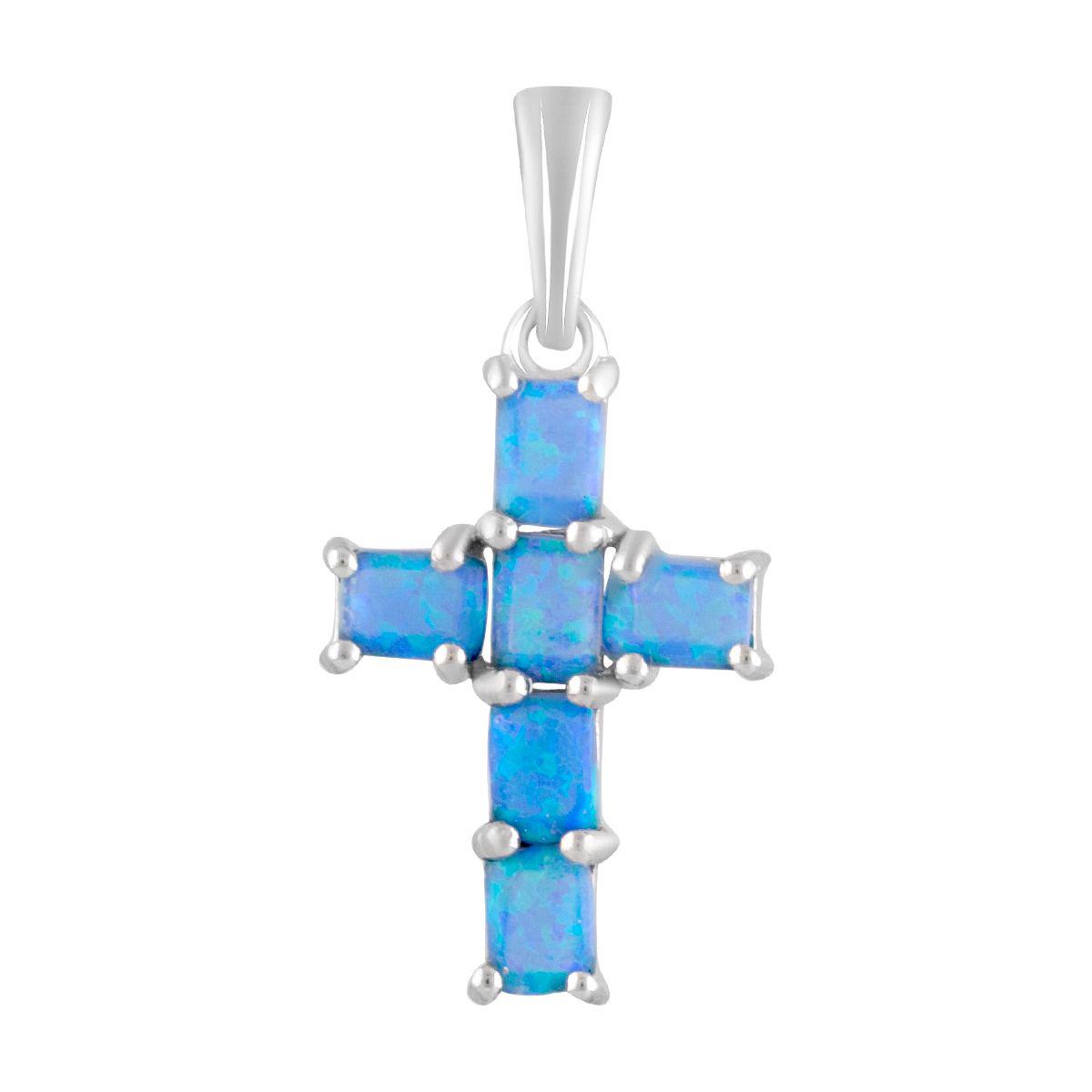 

Серебряный крестик SilverAlex с опалом 0.199ct