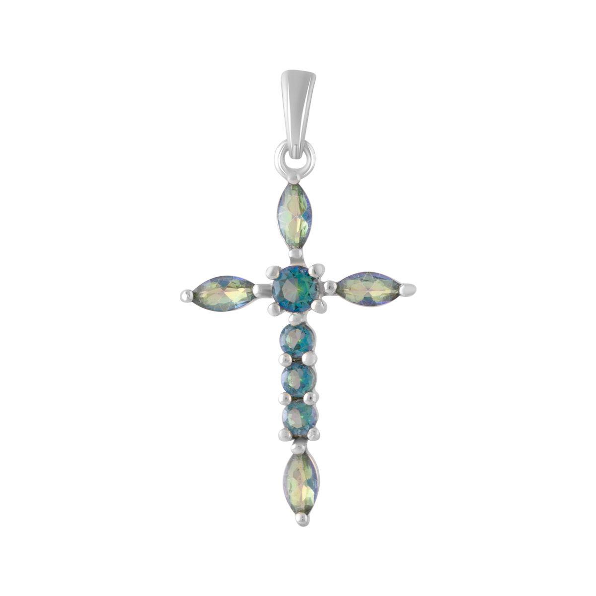 

Серебряный крестик SilverAlex с мистик топазом 0.37ct