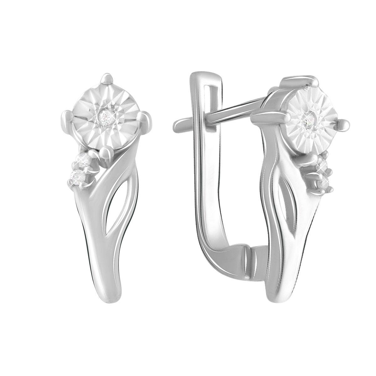 

Серебряные серьги SilverAlex с натуральными бриллиантом 0.06ct
