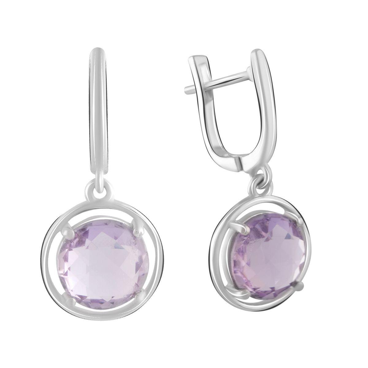 

Серебряные серьги SilverAlex с натуральным аметистом