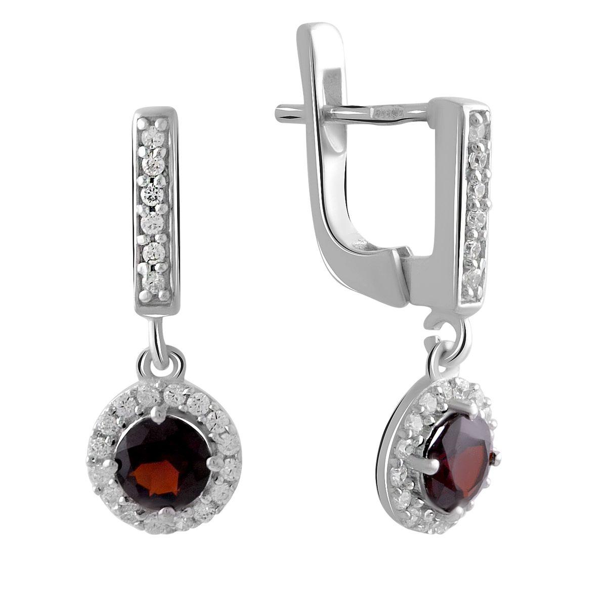 

Серебряные серьги SilverAlex с натуральным гранатом
