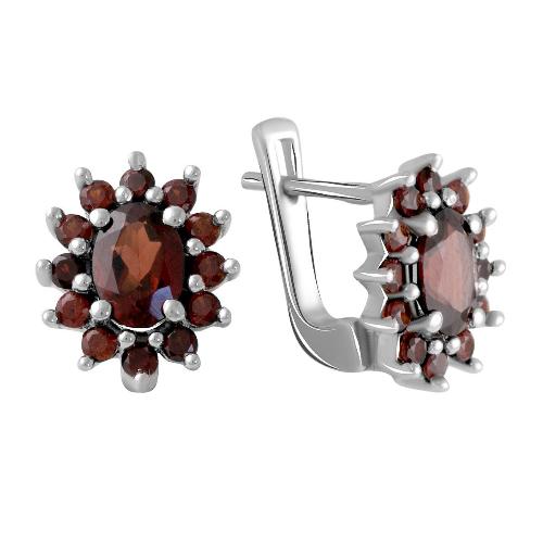 

Серебряные серьги SilverAlex с натуральным гранатом