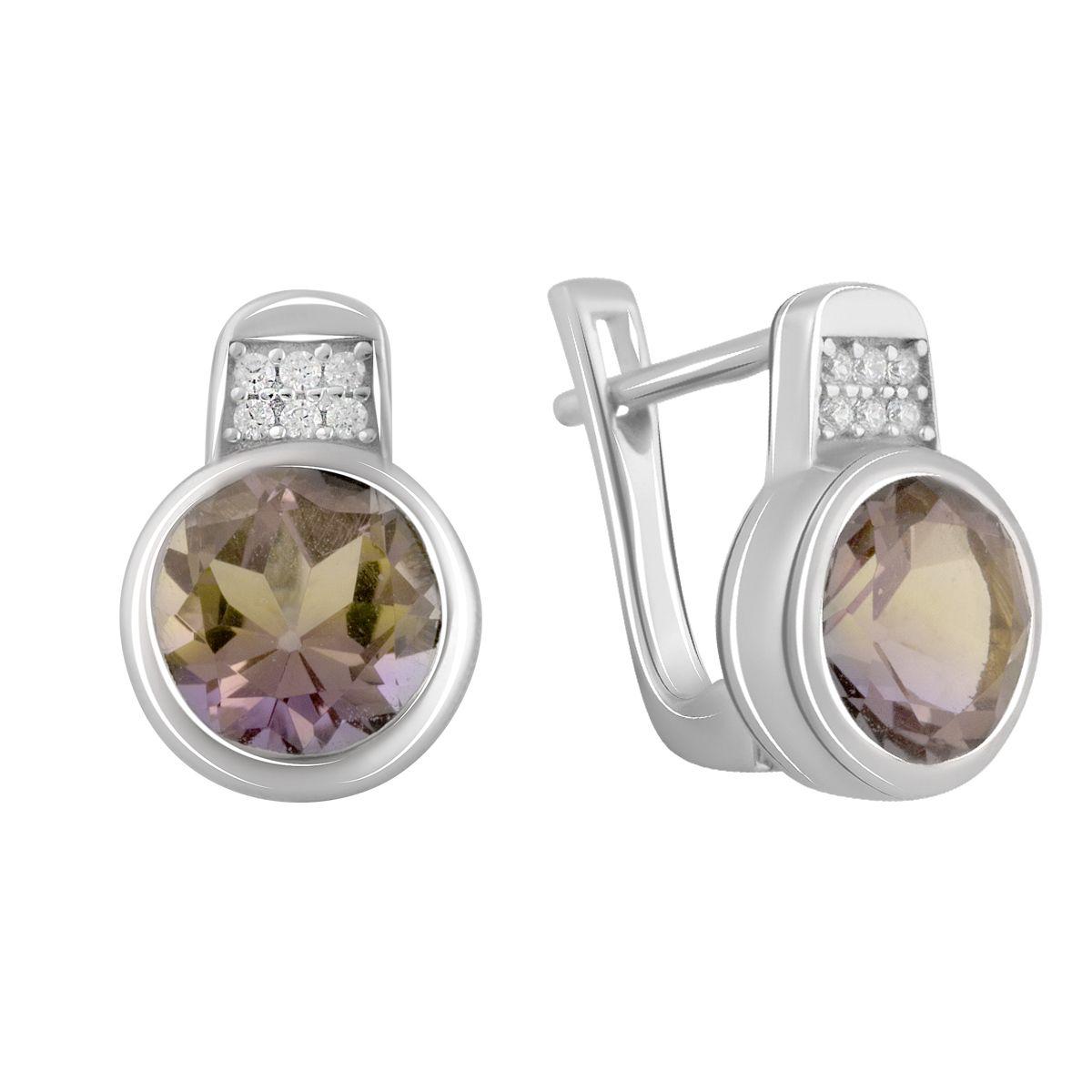 

Серебряные серьги SilverAlex с аметрином nano 3.488ct