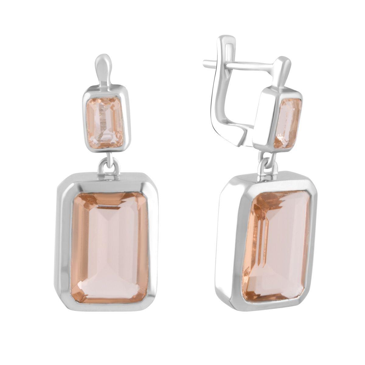 

Серебряные серьги SilverAlex с морганитом nano 11.222ct