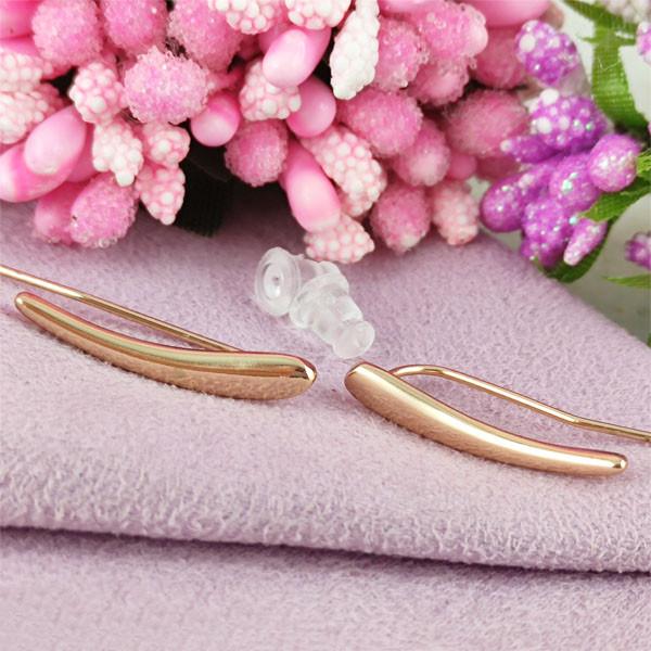 

Серьги каффы Xuping медицинское золото позолота 18К А/В 1-0827