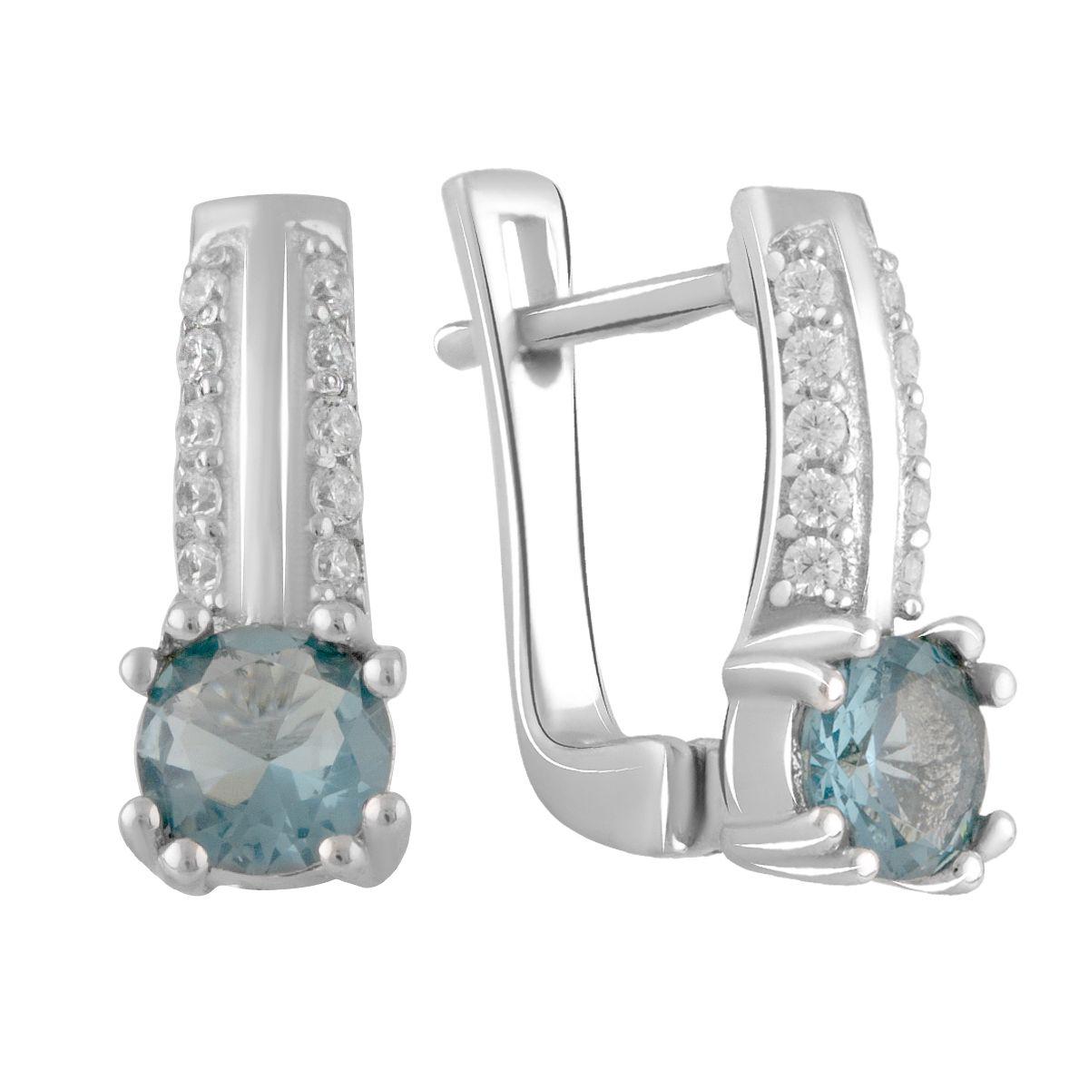 

Серебряные серьги SilverAlex с натуральным топазом Лондон Блю 0.688ct