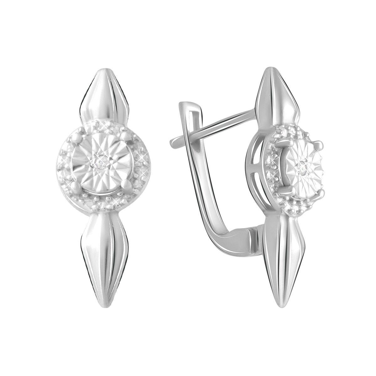 

Серебряные серьги SilverAlex с натуральными бриллиантом 0.02ct