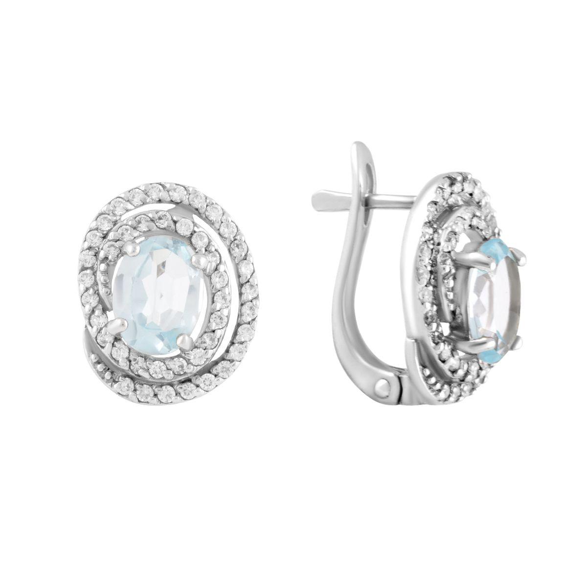 

Серебряные серьги SilverAlex с натуральным топазом