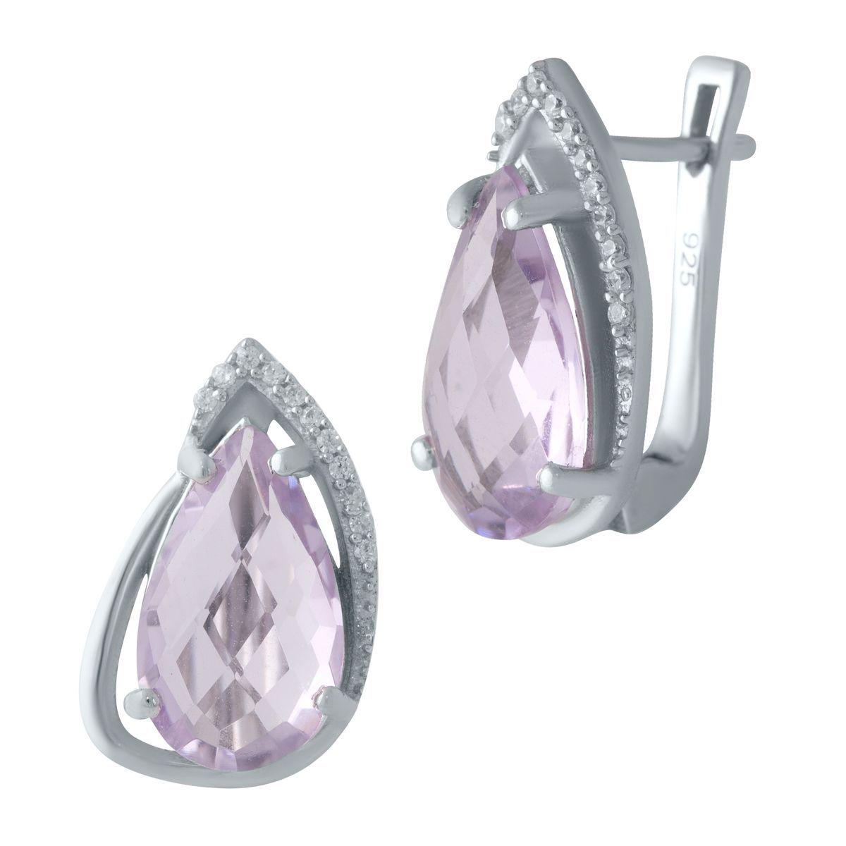 

Серебряные серьги SilverAlex с натуральным аметистом 9.32ct