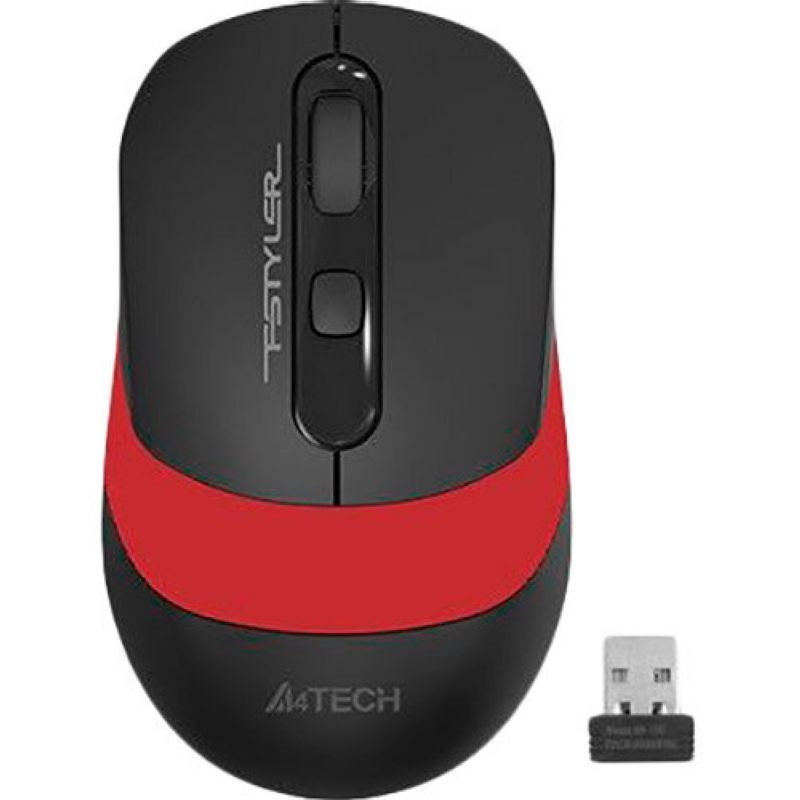 

Миша бездротова A4Tech Fstyler FG10 (Red), USB, колір чорний+червоний