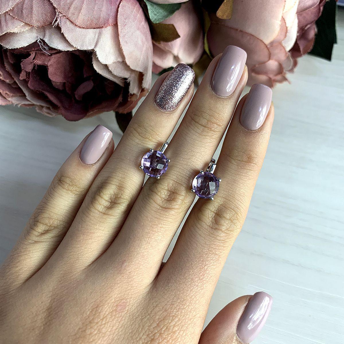 

Серебряные серьги SilverAlex с натуральным аметистом