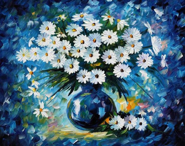 

Набор алмазной вышивки/мозаики 50х40 см Ромашки Diamond Painting AJ437