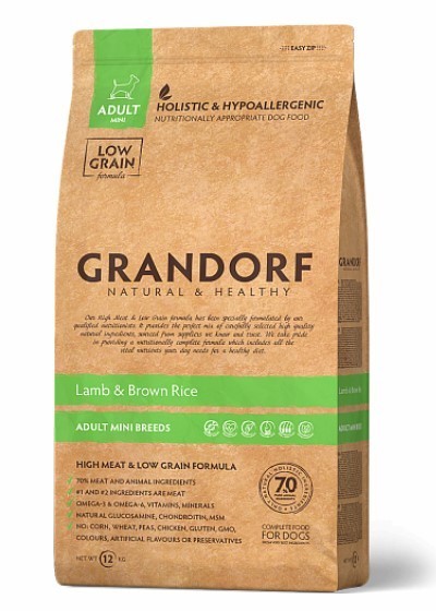 

Сухой корм Grandorf Lamb & Brown Rice Adult Mini Breeds для собак мини пород от 1 года 1 кг (5404009582010)