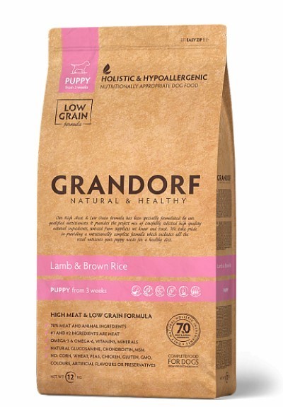 

Сухой корм Grandorf Lamb & Brown Rice Puppy для щенков от 3 недель, беременных и кормящих собак 1 кг (5404009577016)