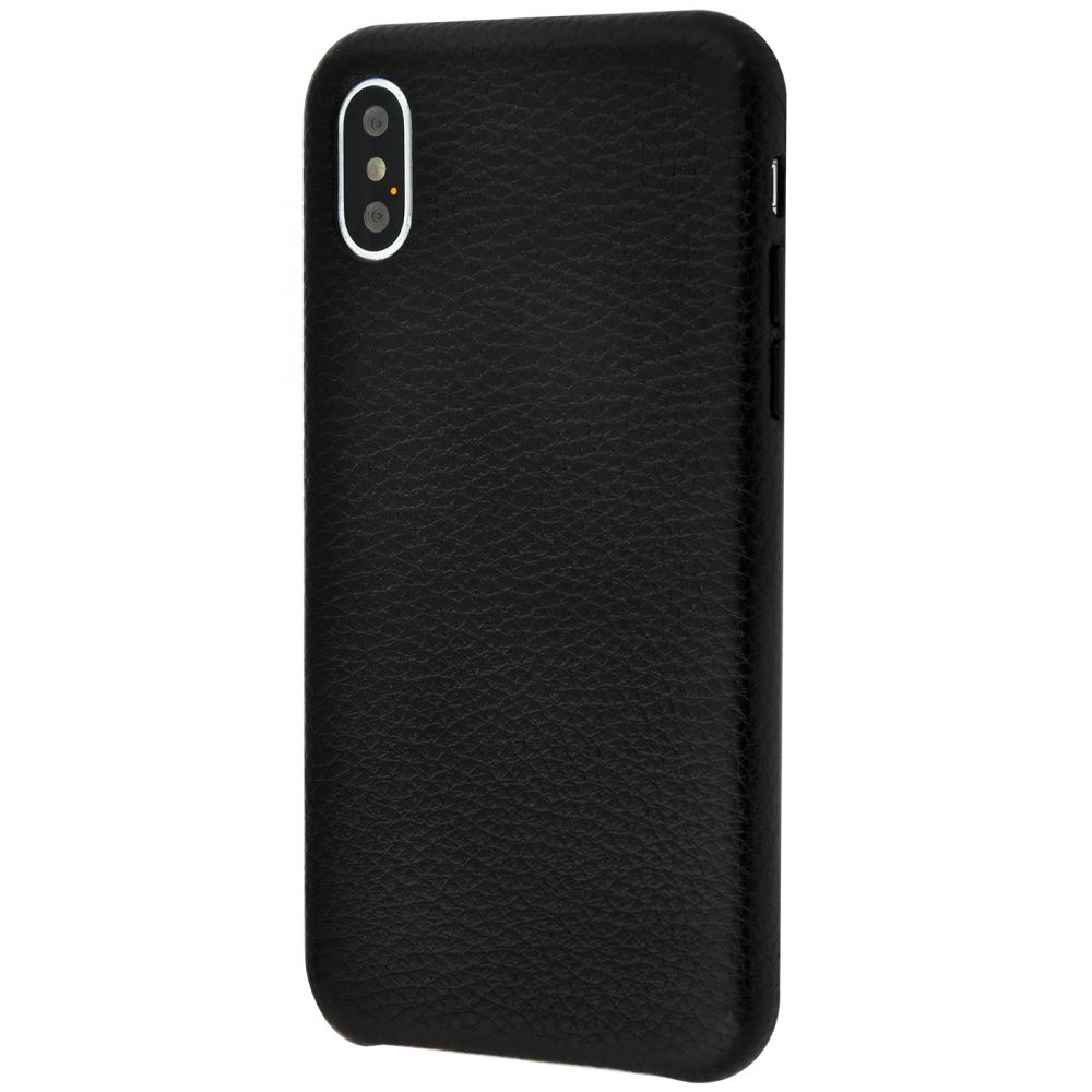 

Чехол Natural Leather Grainy для iPhone Xs Max black
