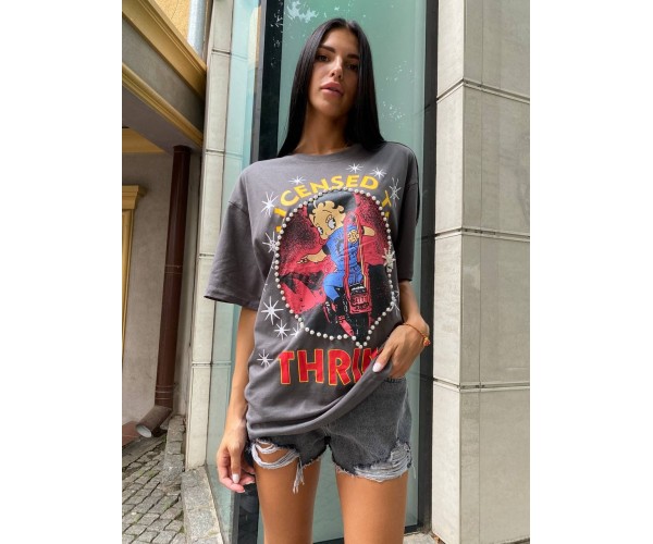 

Футболка женская Бетти Modern Boutique серый, S Ф027