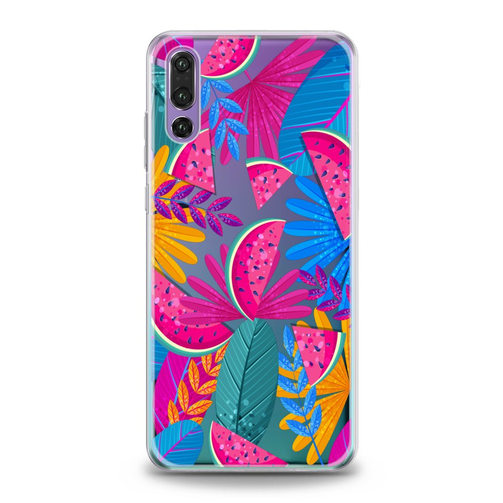 Чехол силиконовый для Huawei (Красочный арбуз) Honor Note 10 хуавей ...