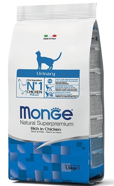 

Сухой корм Monge Cat Urinary для котов всех пород со вкусом курицы, рыбы и риса 10 кг (8009470004916)