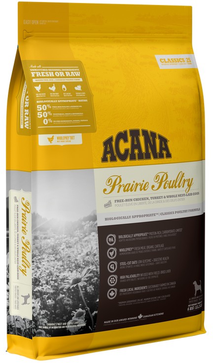 

Сухой корм ACANA Prairie Poultry для собак всех пород и возрастов с мясом цыпленка и индейки 2 кг (a56021) (64992560218)