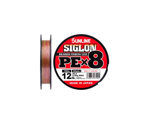 

Шнур Sunline Siglon PE х8 multi color 150m (мульти.) #0.8/0.153mm 12lb/6.0kg (арт.123416581000)