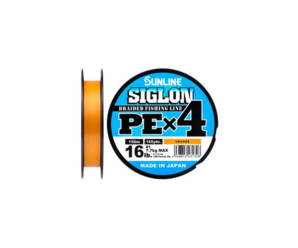 

Шнур Sunline Siglon PE х4 orange 150m (оранж.) #1.0/0.171mm 16lb/7.7kg (арт.123416580932)