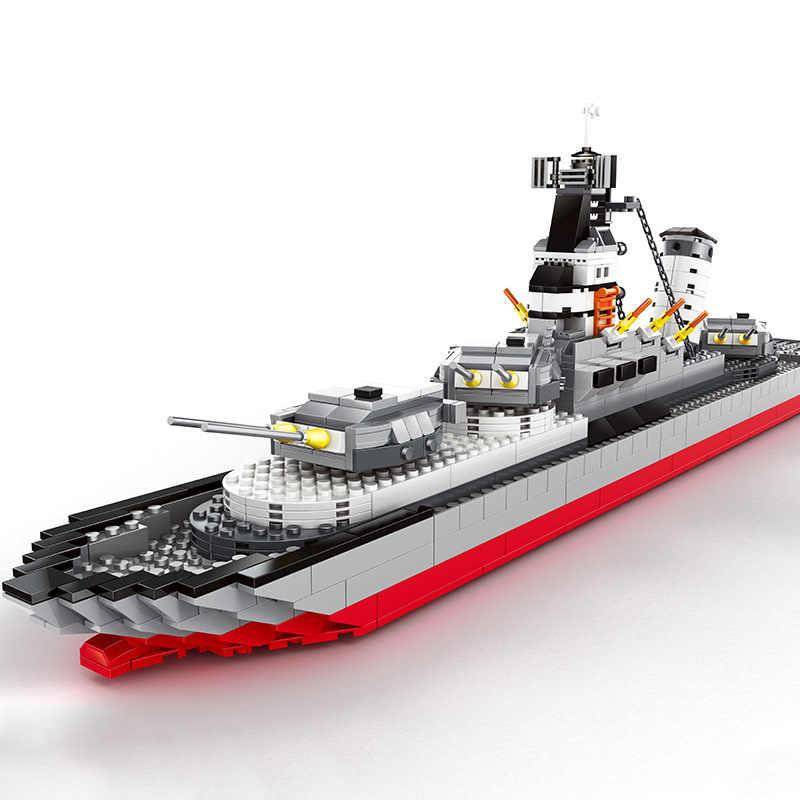 

Конструктор Wange 5660 Военный корабль Линкор Battleship Серый/Красный на 774 детали