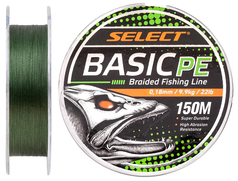 

Шнур Select Basic PE 150m (темн-зел.) 0.18mm 22lb/9.9kg (арт.123418701825)