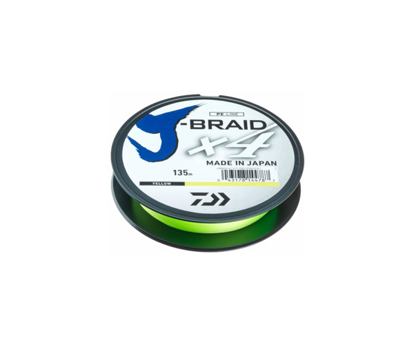 

Шнур DAIWA J-Braid X4E 135m col Yellow 0.21mm 27.5lb/12.4kg (арт.123421352424)