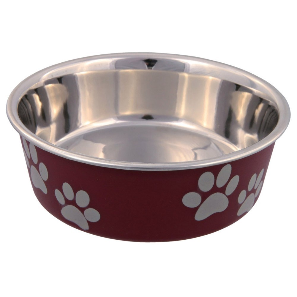 

Миска стальная Trixie Stainless Steel Bowl with Plastic Coating 1.5 л Красная (BGL-TX-504)