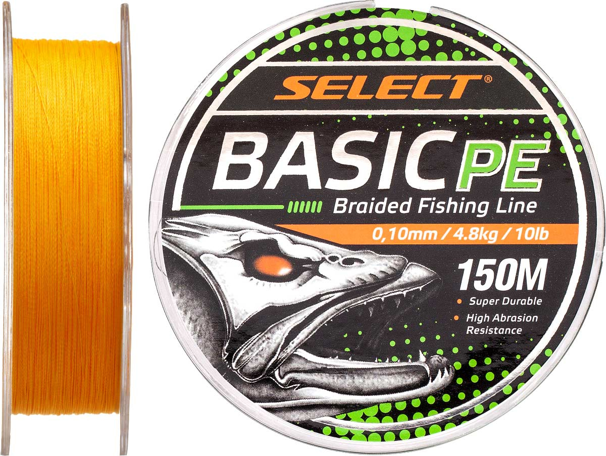 

Шнур Select Basic PE 150m (оранж.) 0.10mm 10LB/4.8kg (арт.123418702771)