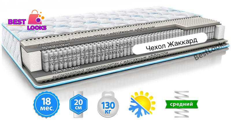 

Матрас ортопедический 80х190 Sleep&Fly Optima