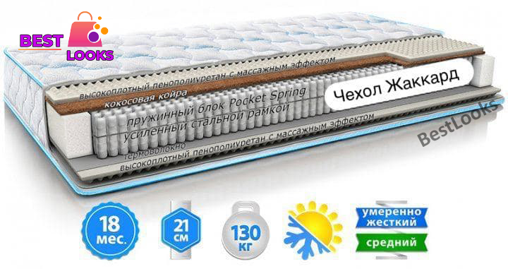 

Матрас ортопедический 180х190 Sleep&Fly Daily 2in1