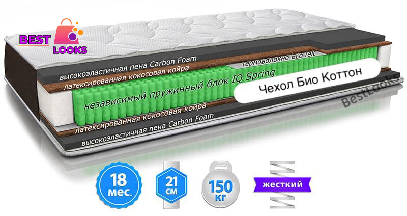 

Матрас ортопедический 150х190 Sleep&Fly ORGANIC Omega