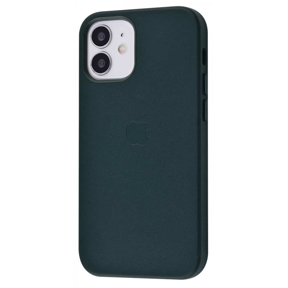 

Чехол Leather Case with MagSafe для iPhone 12 mini forest green