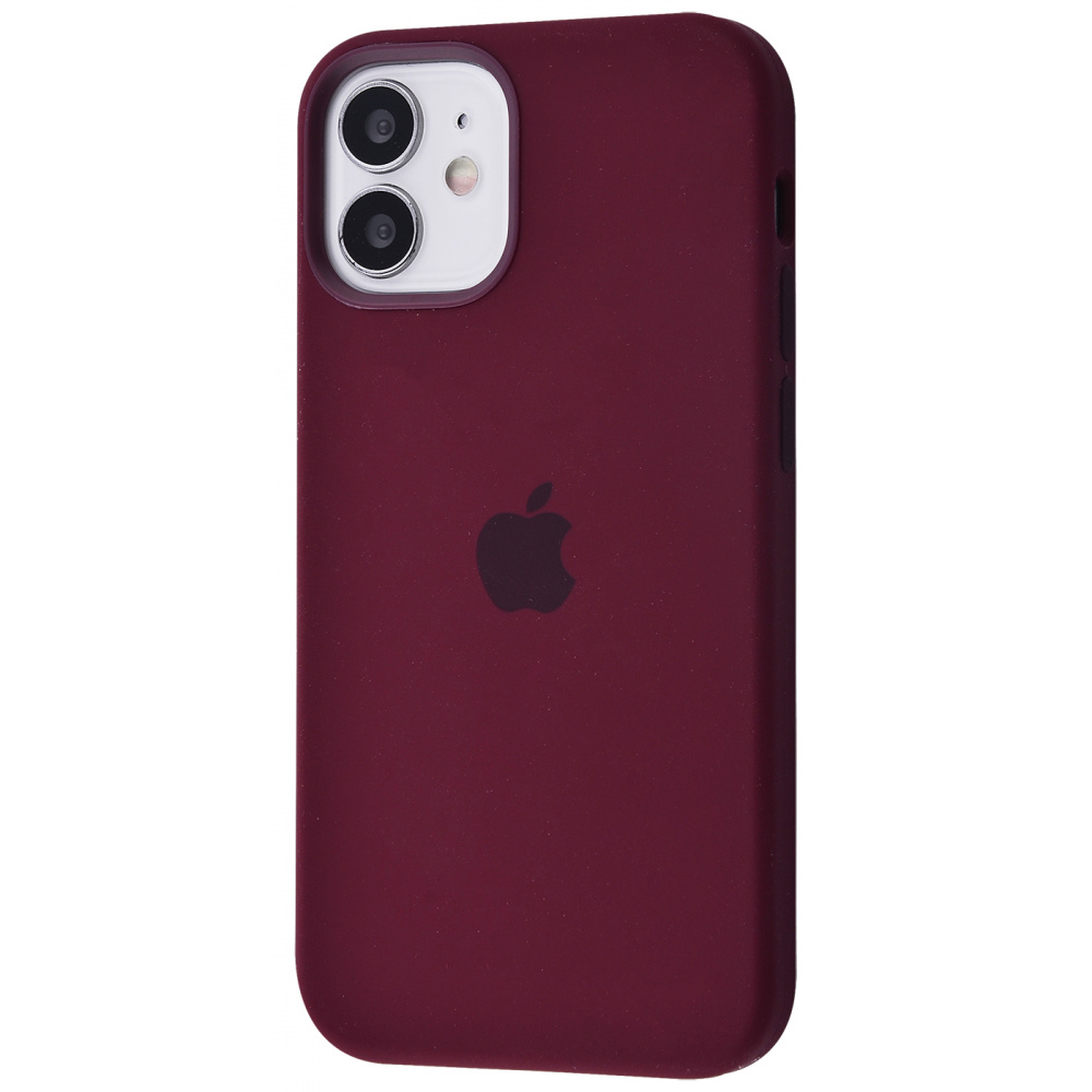 

Чехол Silicone Caise with MagSafe для iPhone 12 mini plum