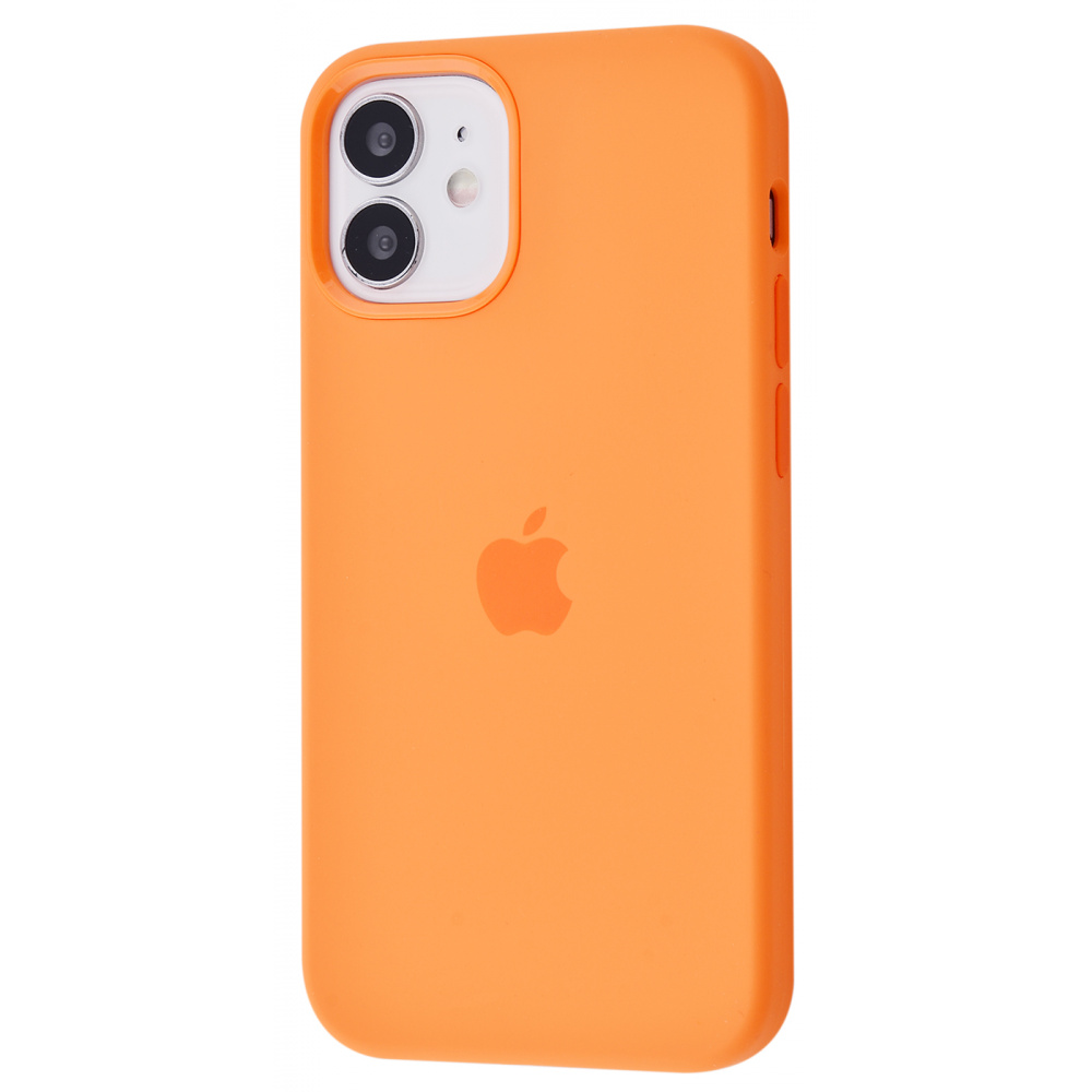 

Чехол Silicone Caise with MagSafe для iPhone 12 mini kumquat