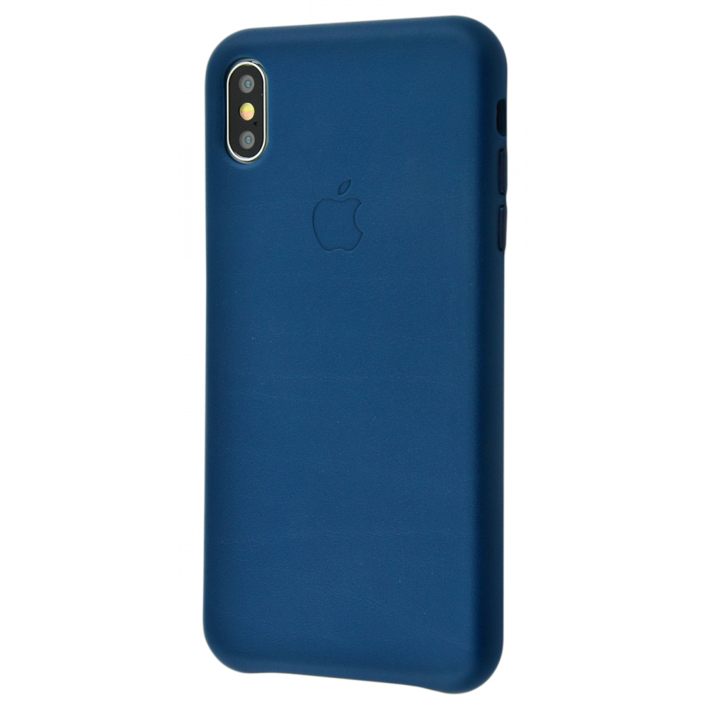 

Чехол Leather case для iPhone Xs Max midnight blue