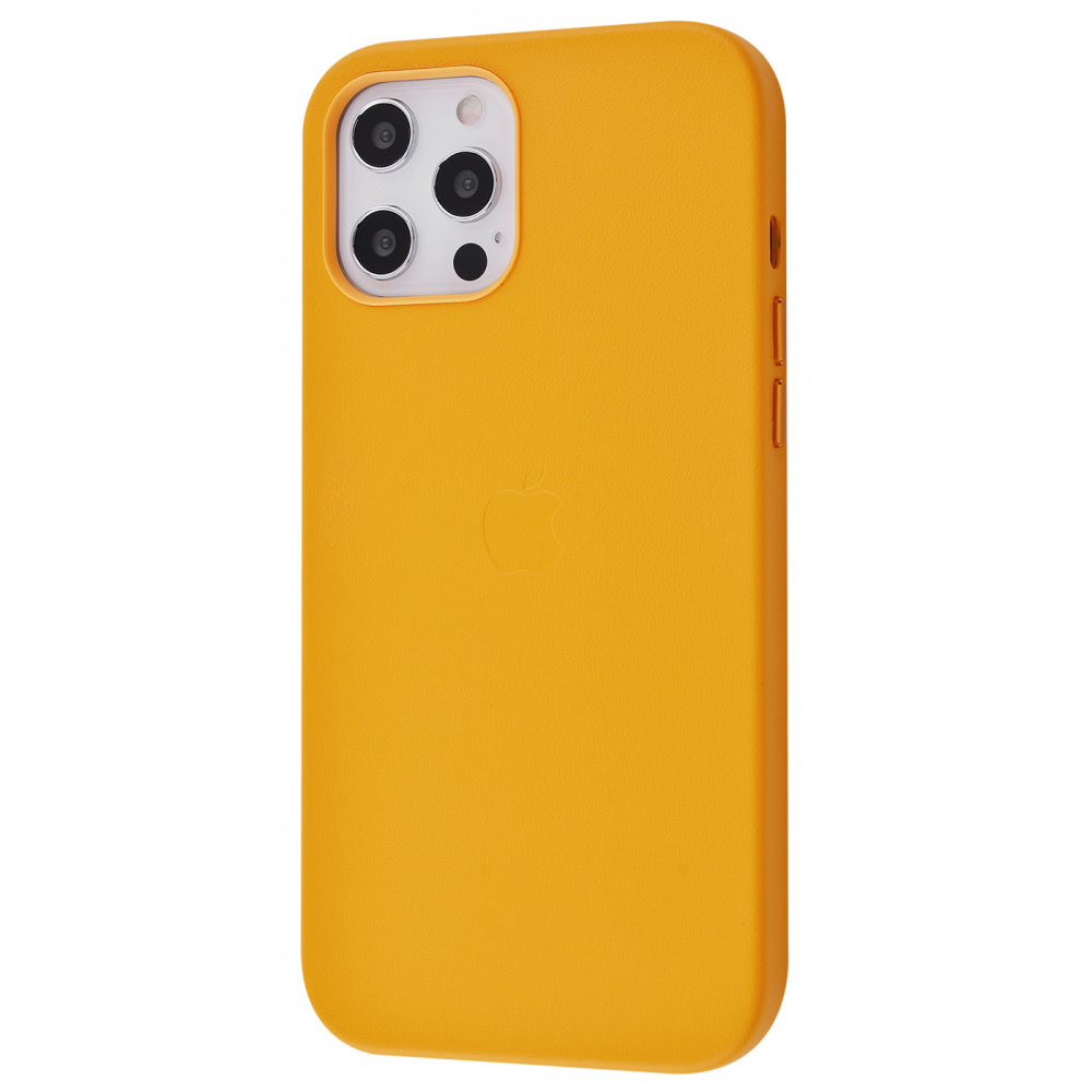 

Чехол Leather Case with MagSafe для iPhone 12 Pro Max ginger