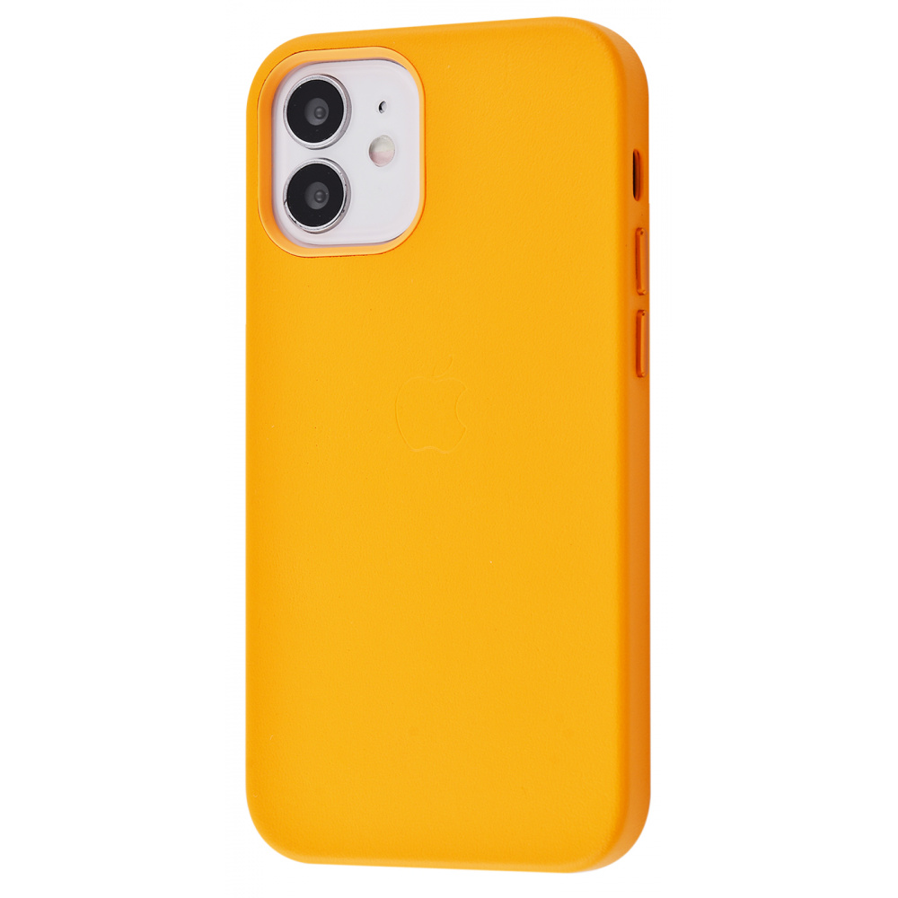 

Чехол Leather Case with MagSafe для iPhone 12 mini ginger