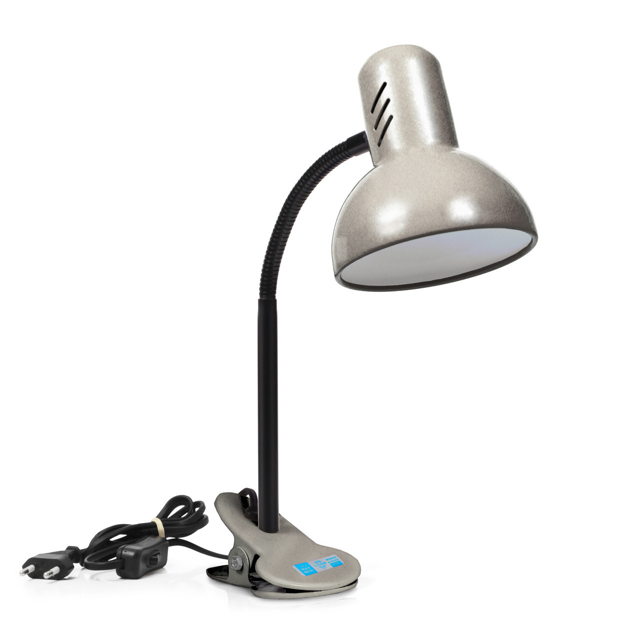 

Лампа-прищепка Loga Light 60W E27 Украина Серебро (t3709)