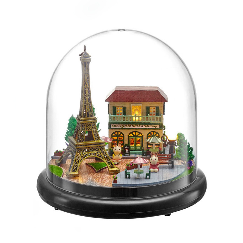 

3D Румбокс кукольный дом конструктор под куполом DIY Cute Room ZQW-2018 Свидание в Париже (SKU_6672-22897)