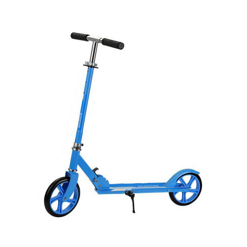 

Двухколёсный самокат Scooter 885 Blue для подростков и детей складной с подножкой (SKU_7317-26548)